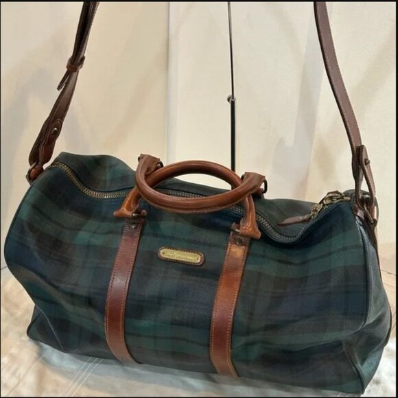 Classic Men's Women's Ralph Lauren Blackwatch 21in Weekender Tote Coated Canvas - Picture 6 of 15